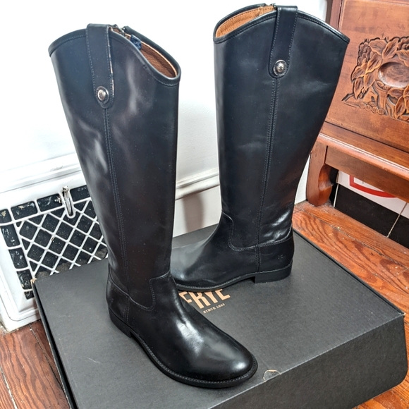 Frye Shoes - FRYE Melissa Inside Zip Tall Boot in BLACK NEW Size 7.5